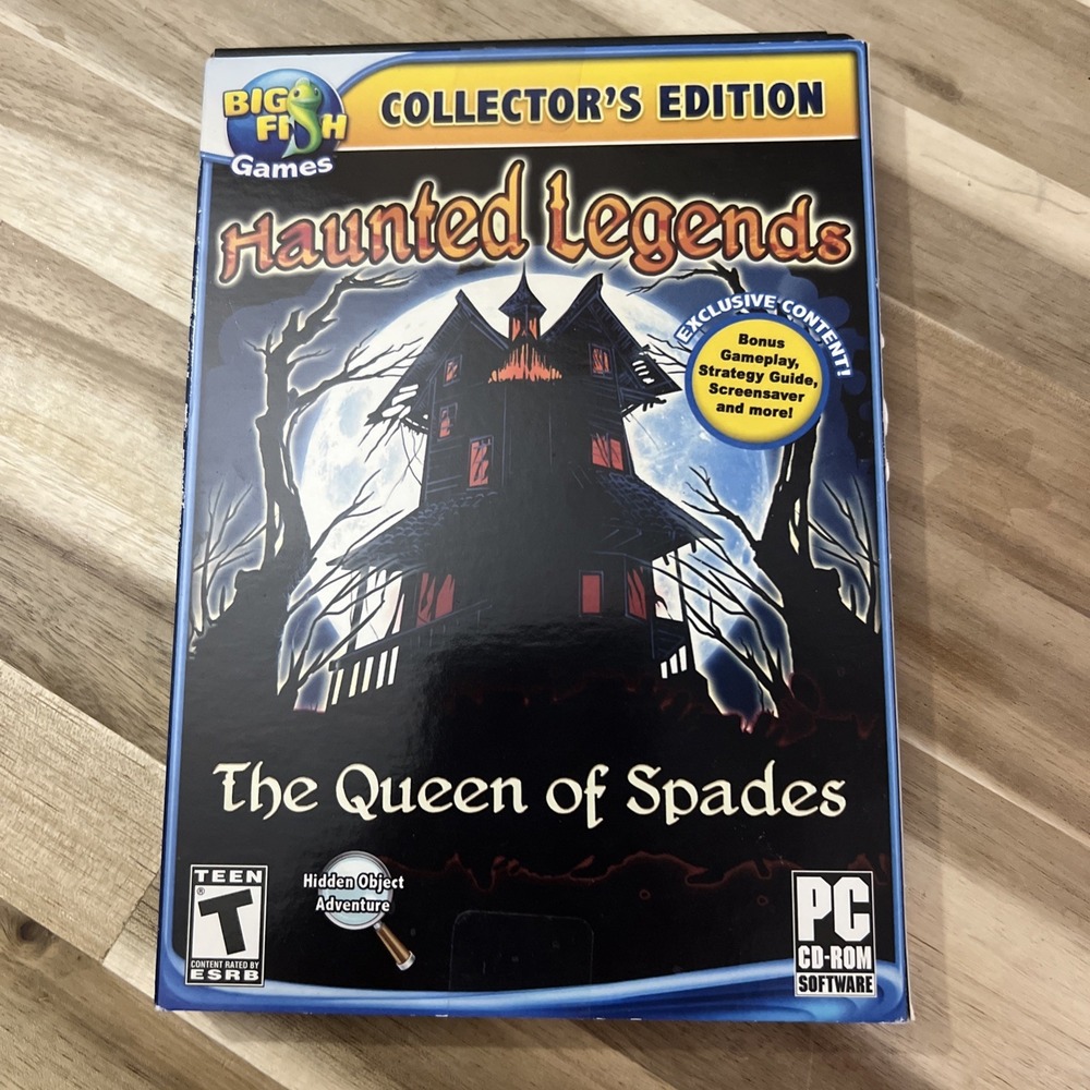 Activision Haunted Legends Queen of Spades PC OS Blue Collector's Edition Game